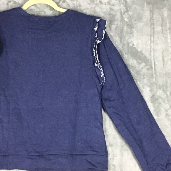 INC International Concepts Women’s Size Large Blue Ruffled Star Sweatshirt NWT - Picture 8 of 15